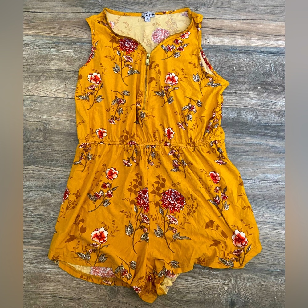 Yellow floral romper